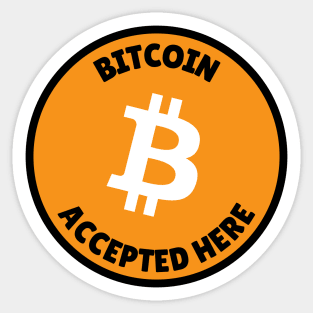 Bitcoin accepted Sticker